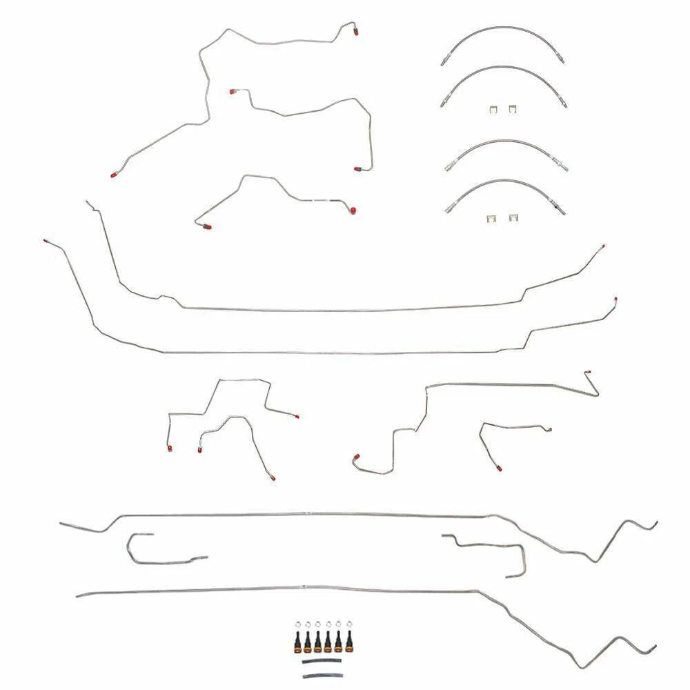 1999-2002 Mercury Cougar Complete Brake Line and Hose Kit Stainless Steel BLH44
